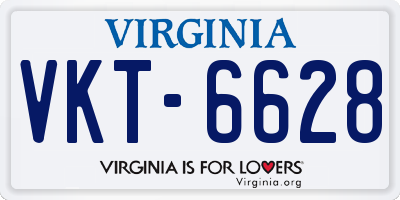 VA license plate VKT6628