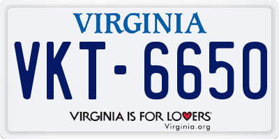 VA license plate VKT6650