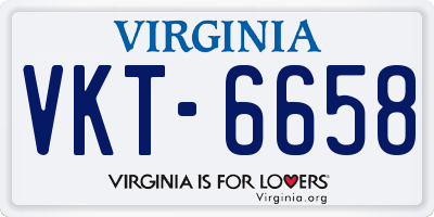 VA license plate VKT6658