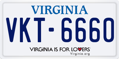 VA license plate VKT6660