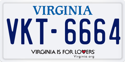 VA license plate VKT6664