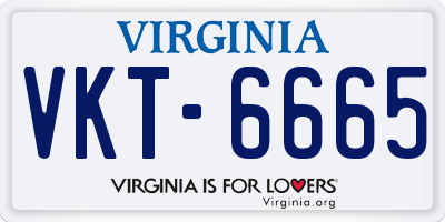 VA license plate VKT6665