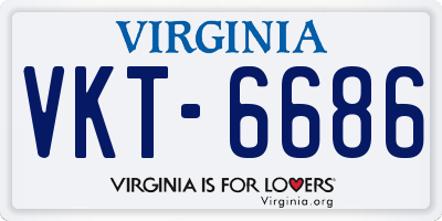 VA license plate VKT6686