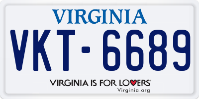 VA license plate VKT6689