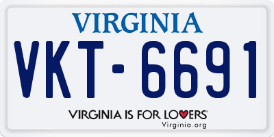 VA license plate VKT6691
