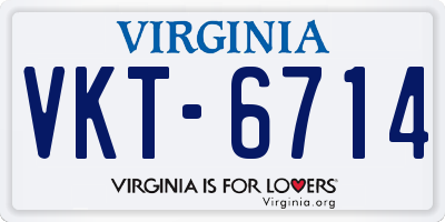 VA license plate VKT6714
