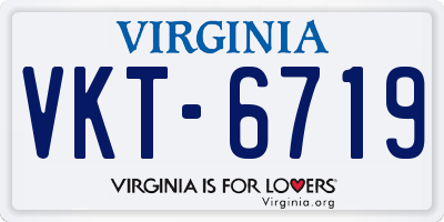 VA license plate VKT6719