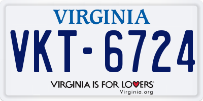 VA license plate VKT6724