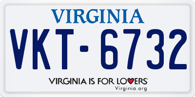 VA license plate VKT6732