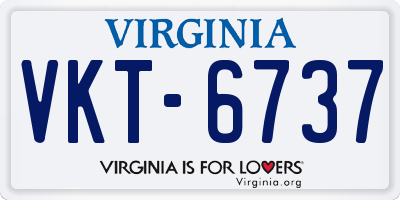 VA license plate VKT6737