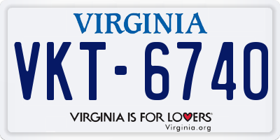 VA license plate VKT6740