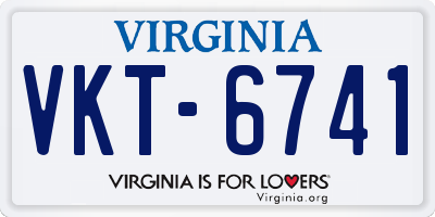 VA license plate VKT6741