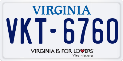 VA license plate VKT6760