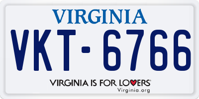 VA license plate VKT6766