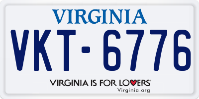 VA license plate VKT6776