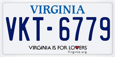 VA license plate VKT6779