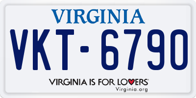 VA license plate VKT6790