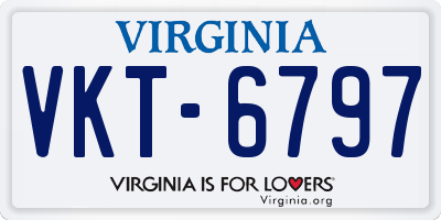 VA license plate VKT6797