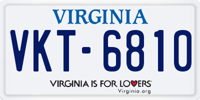 VA license plate VKT6810