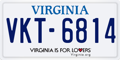 VA license plate VKT6814