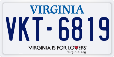 VA license plate VKT6819