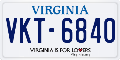 VA license plate VKT6840