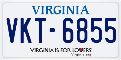VA license plate VKT6855