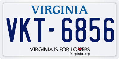 VA license plate VKT6856