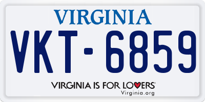 VA license plate VKT6859