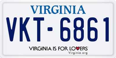 VA license plate VKT6861