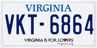 VA license plate VKT6864