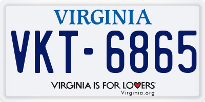 VA license plate VKT6865