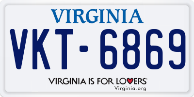 VA license plate VKT6869