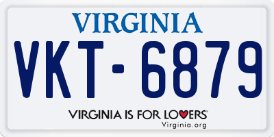 VA license plate VKT6879