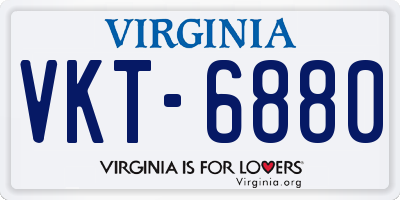 VA license plate VKT6880