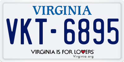 VA license plate VKT6895