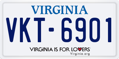 VA license plate VKT6901