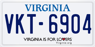 VA license plate VKT6904