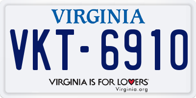 VA license plate VKT6910