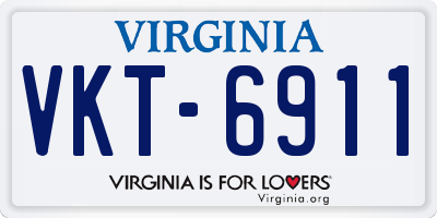 VA license plate VKT6911