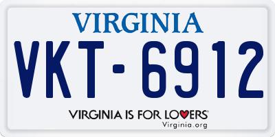 VA license plate VKT6912
