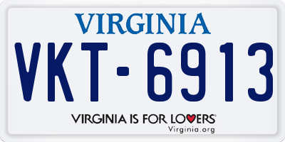 VA license plate VKT6913