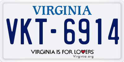 VA license plate VKT6914