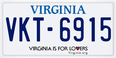 VA license plate VKT6915