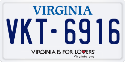 VA license plate VKT6916