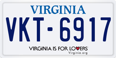 VA license plate VKT6917
