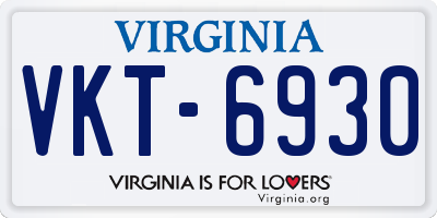 VA license plate VKT6930
