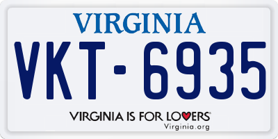 VA license plate VKT6935