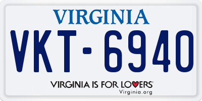 VA license plate VKT6940