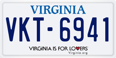 VA license plate VKT6941